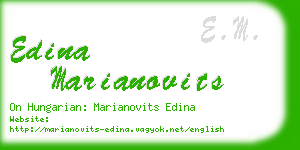 edina marianovits business card